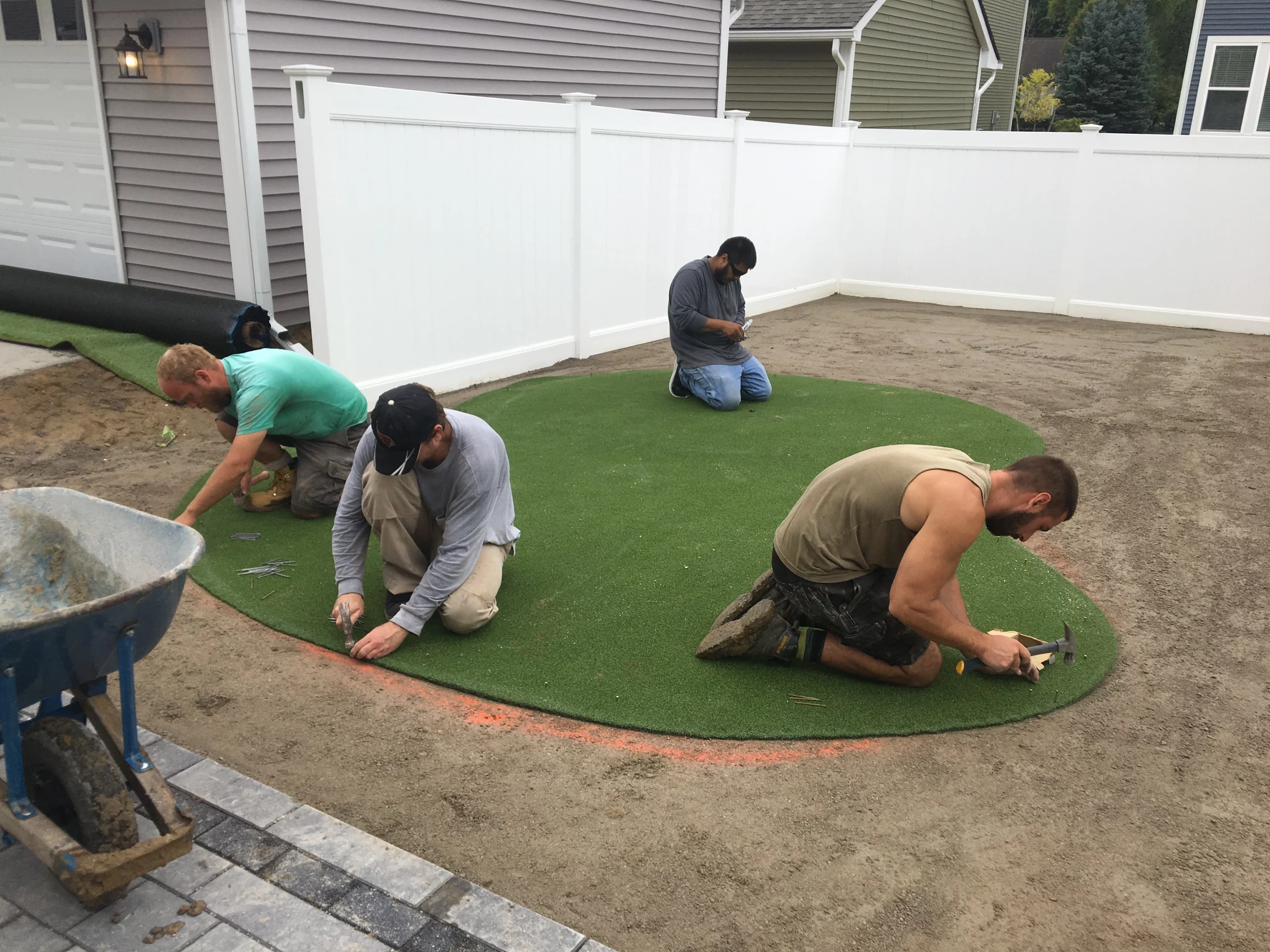Artificial turf installation team in Garland